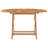 vidaXL Folding Dining Table Octagon Patio Table Solid Teak Wood Brown for 4 People with Umbrella Hole Compact Design for Garden and Patio 43.3"x43.3"x29.5"