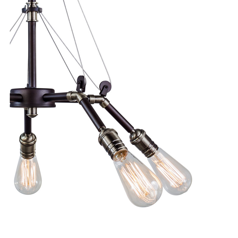 Lustre linéaire moderne à 5 lumières Spoutnik
