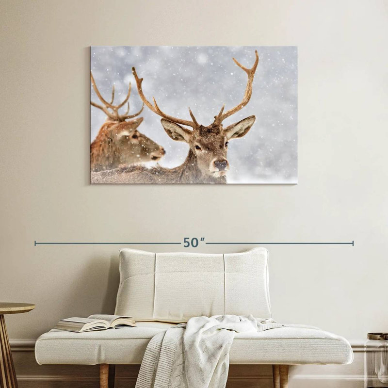 Cerf rouge d'hiver Brampt, H 26 po x l 39 po