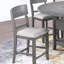 Ensemble de 2 chaises haute avec dossier en échelle moderne Chaise de salle à manger-1419417706