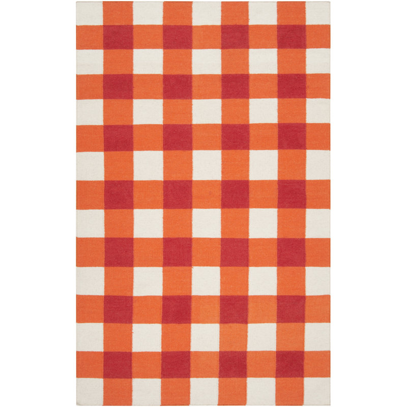 Happy Cottage Flatweave Wool Gingham Indoor Rug, Rectangle 2' x 3'