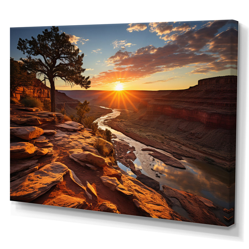 Canyon Canyon II - impression, H 34 po x l 44 po x P 1,5 po, Toile tendue
