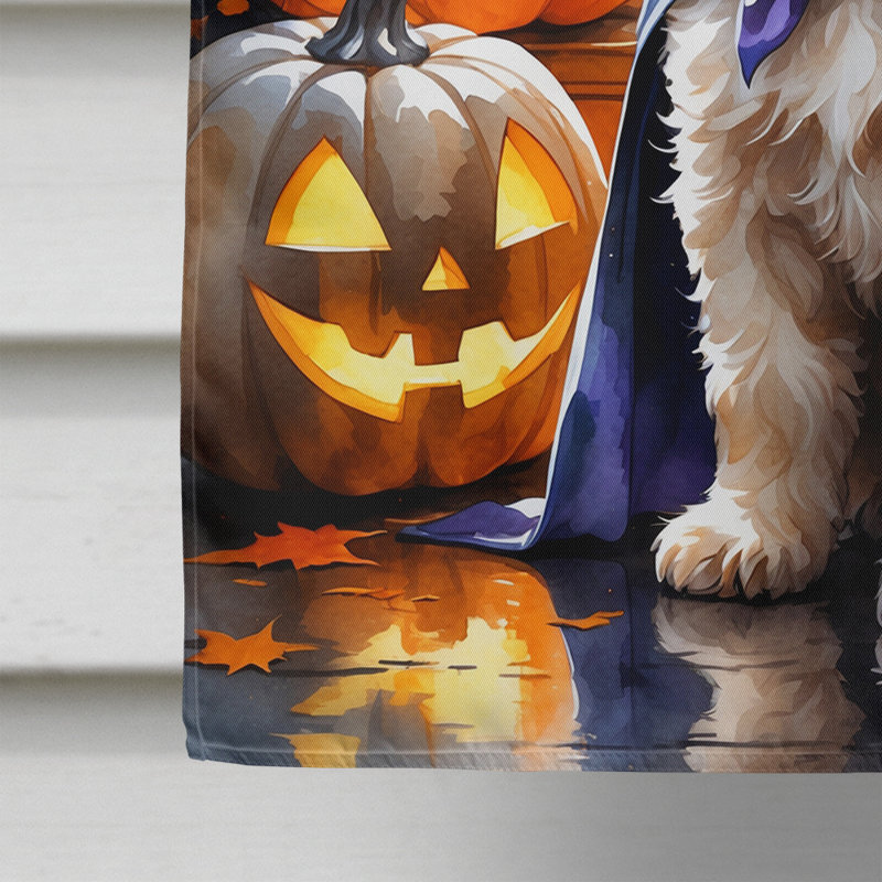 Drapeau de chiot Halloween House, Labradoodle