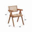 Ensemble de 2 fauteuils décontractés élégants en rotin de style Mid-Century