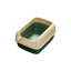 Bac à litière semi-fermé semi-fermé 15,75 po x 12,2 po x 6,69 po, vert-131214350
