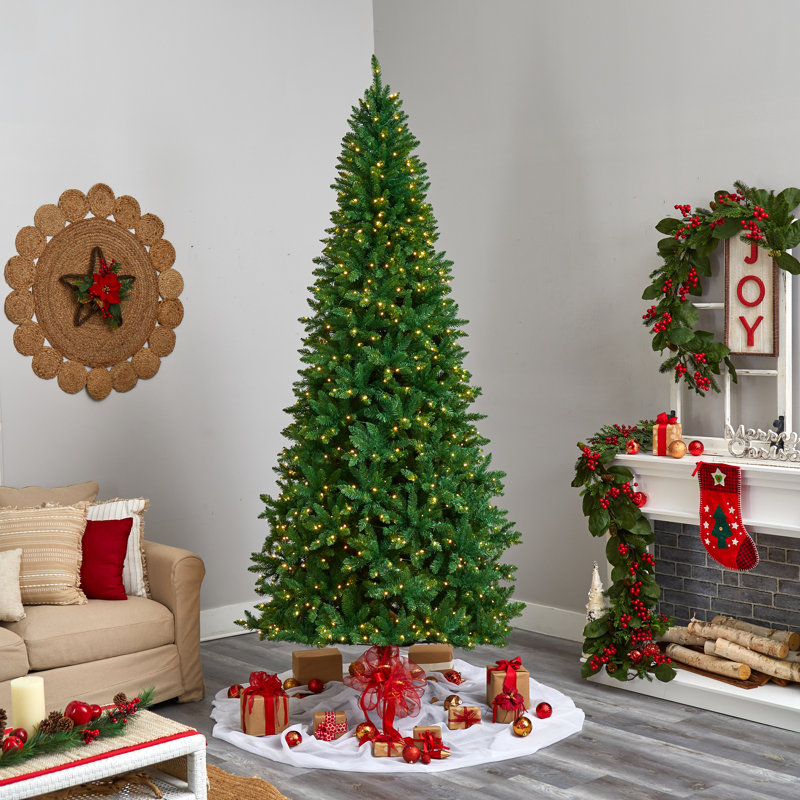 Sapin de Noël vert 9 pi avec 800 lumières DEL, H 9 pi