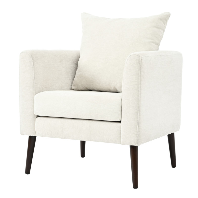 Fauteuil rembourré avec tissu chenille - beige pour l'ameublement de chambre à coucher brun, Beige
