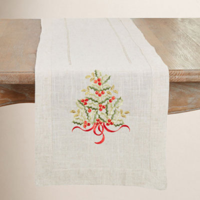 Ayverie Floral Christmas Table Runnner