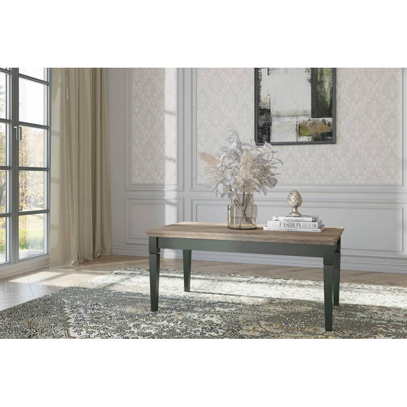 Barahona Coffee Table with Storage, Oak/Green