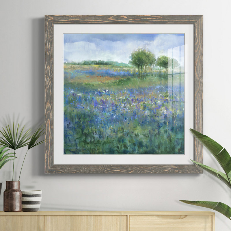 Rolling Hill - peinture encadrée, Encadré gris, H 27,5 po x l 27,5 po x P 1,5 po