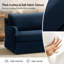 Chaise Parsons surdimensionnée de style ferme Dignazio, 45,5 po de largeur, avec housse amovible et accoudoirs uniques-649366604