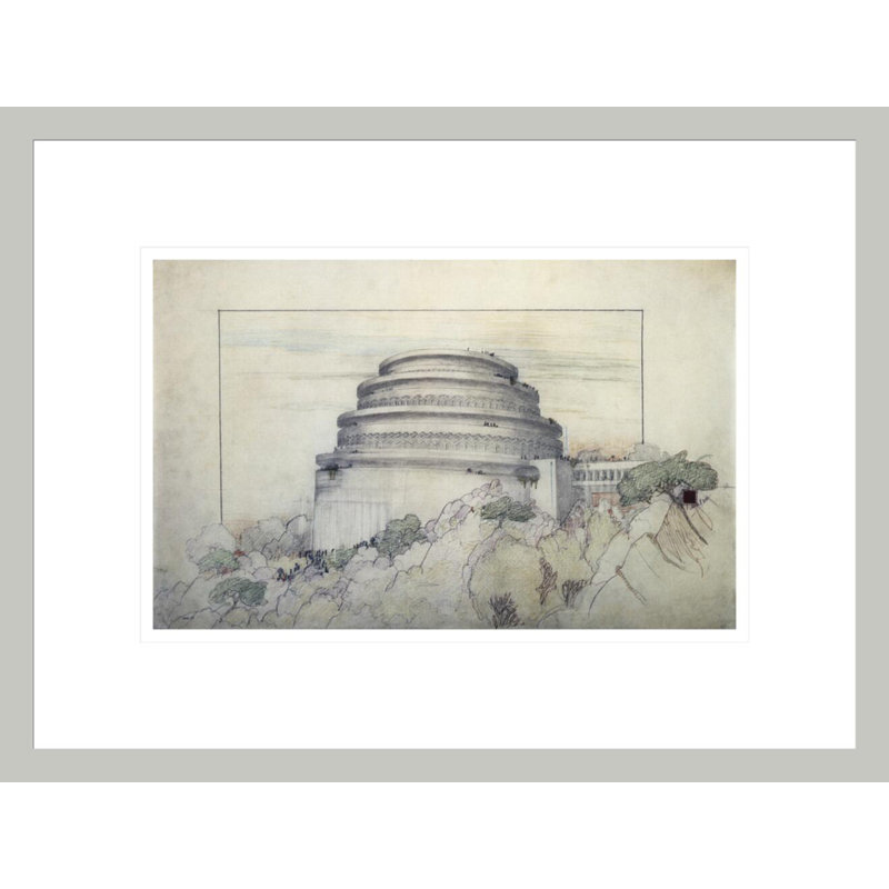 Gordon Gordon, objectif automobile (projet) (vue en perspective). «Sugarloaf Mountain MD» par Frank Lloyd Wright - impression giclée encadrée