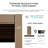 10X12 FT Outdoor Louvered Pergola With Adjustable Louvers-Brown-123203289-123203292