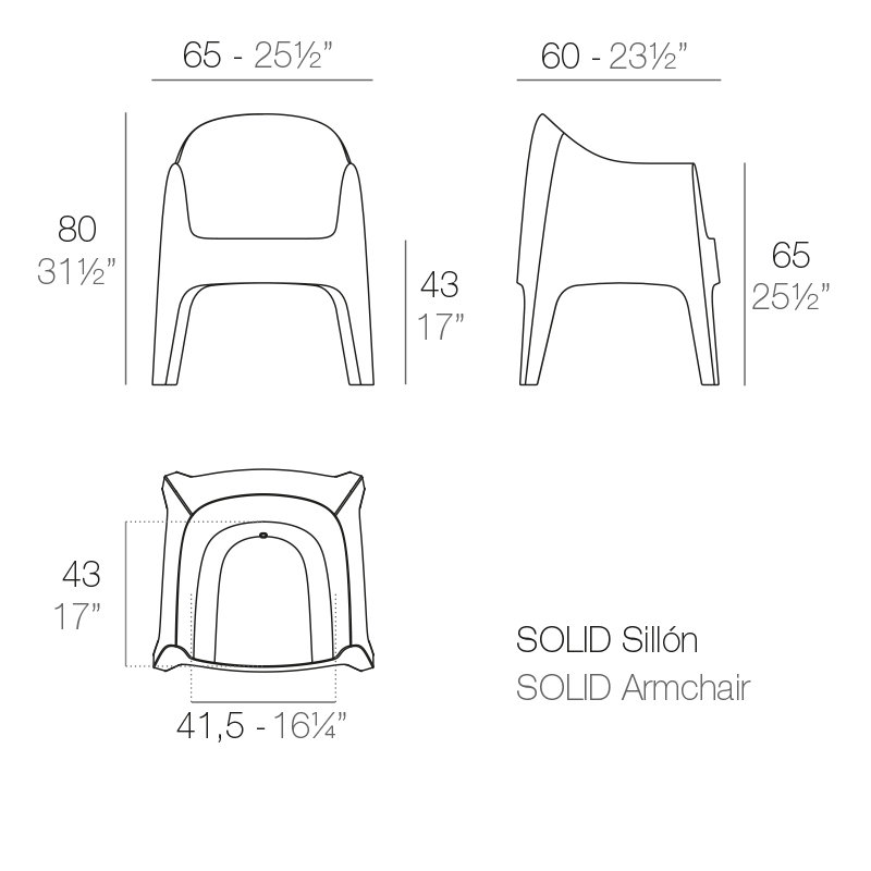 Solid Chair (Indoor/Outdoor), Black