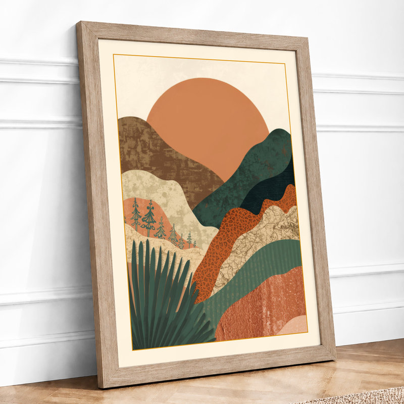 Desert Under Stars Minimalist - Print, A2 - 59.4 x 42.0 cm, Oak