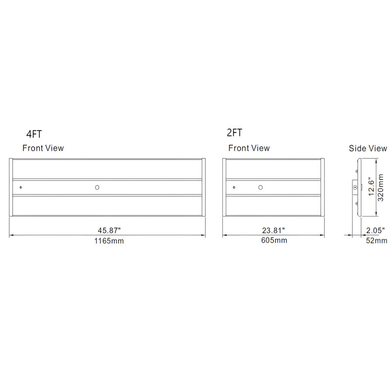Dimmable Rectangle High Bay Ceiling Light
