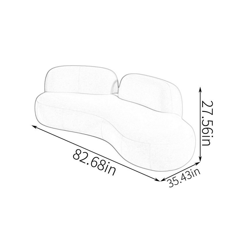Kyer, H 27,56 po x l 82,68 po x P 35,43 po