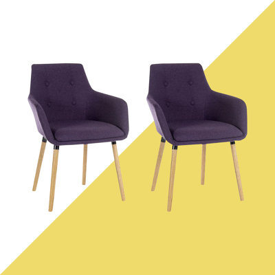 Camargo 18.5cm H Tufted Upholstered Accent in Plum