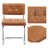Aveon 19.3" H Mid-Century Modern Tufted Faux Leather Side Dining Chair with Steel Frame-375947237-353112185
