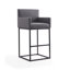 Tabouret de comptoir en cuir végétalien Ambre-842983117-840680094