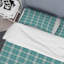 Ensemble de housse de couette en microfibre vert / blanc 3 pièces-775191212