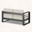Causeuse d'extérieur en aluminium avec coussin résistant aux intempéries