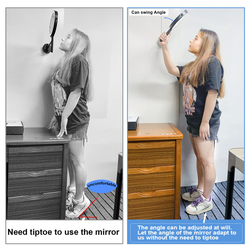 Miroir de maquillage mural Mohbeen