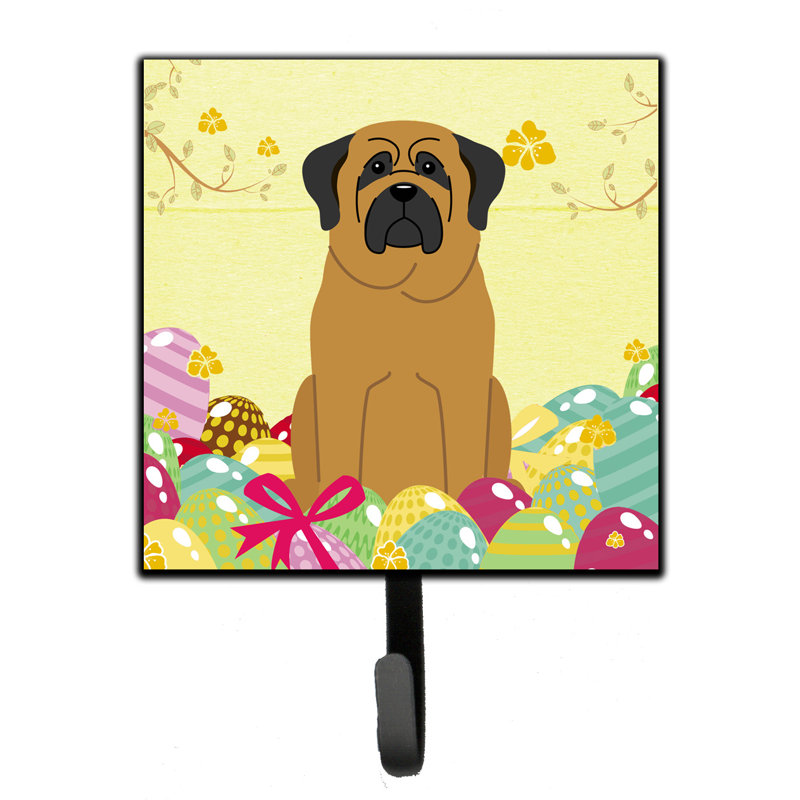 Mcelyea Metal Wall Organizer with Key Hooks, Yellow/Brown/Grey, Mastiff