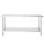 Table de préparation en acier inoxydable