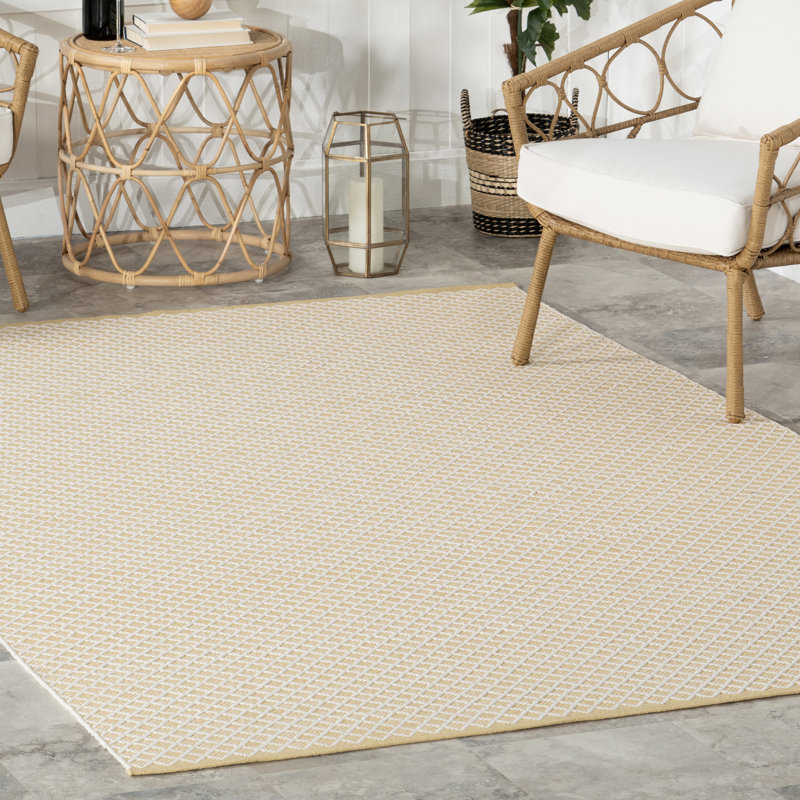 Home Conservatory Trellis Handwoven Indoor/Outdoor Area Rug, Rectangle 8' x 10'