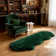 Cozy Thick Green Faux Sheepskin Area Rug