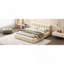 Grand lit plateforme tapissier avec tissu épais et lit au sol avec structure solide-671401781