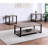 Rectangular Rustic End Table With Gray Storage For Room Modern Double Shelf