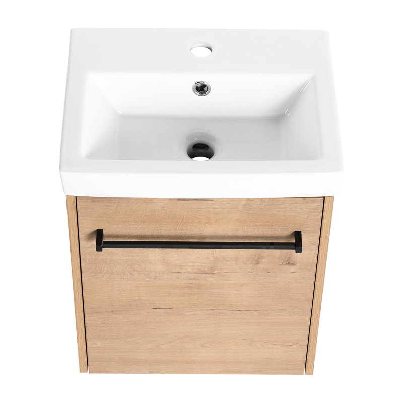 Meuble-lavabo mural de 18 po Ellaline