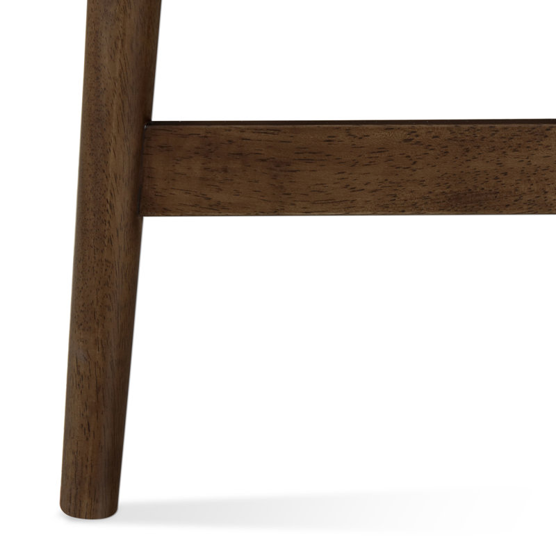 Medium Brown and White Rubberwood Writing Desk with Drawers