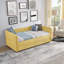 Lit de jour avec lit gigogne escamotable et capitonné, taille simple, tissu Boucle (83 po x 43 po x 29,5 po)-1487084450-1487084451