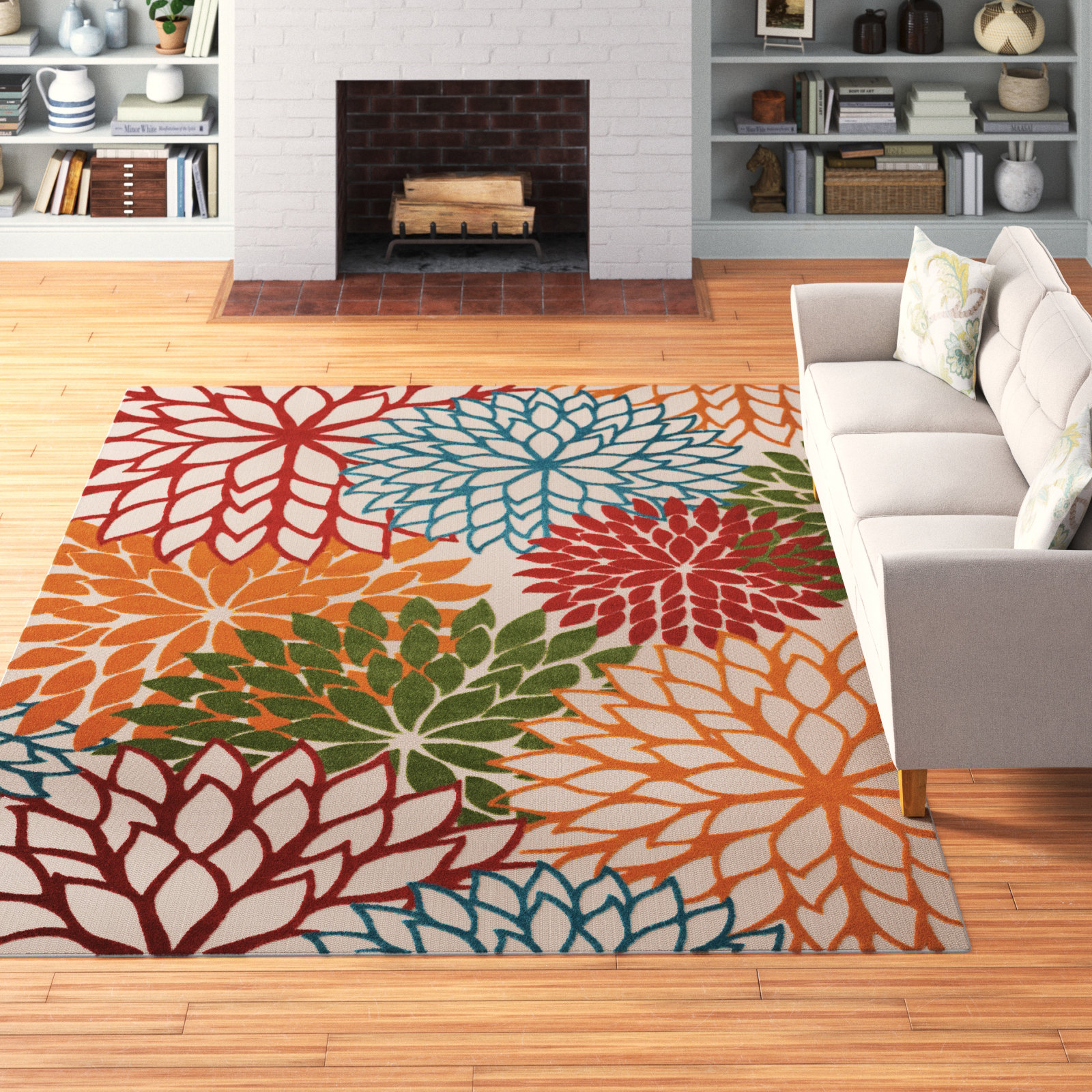 Andover Mills Mountview Floral Rug Area Rugs