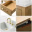 Meuble-lavabo simple 60 po avec plateau en marbre Chambery-94811334-94811340