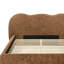 Mobilier de chambre à coucher pour lit double en terre cuite brun rembourré pour grand lit