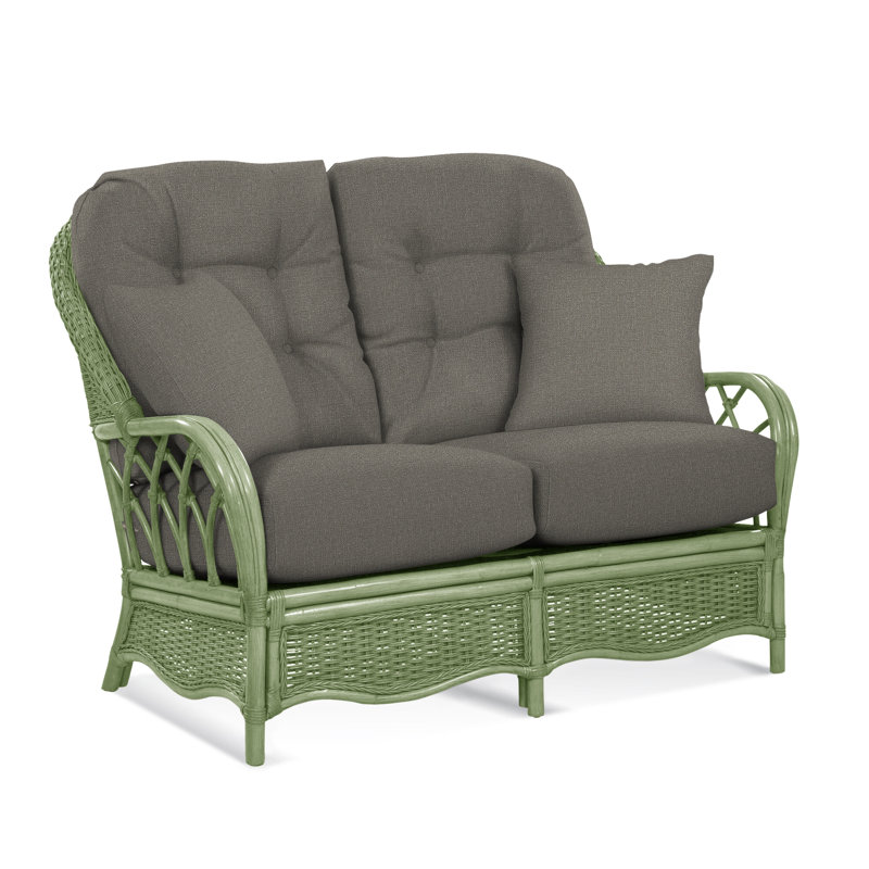 Everglade Upholstered 53'' Loveseat, Gray Sugar Performance; 0863-84, Celery