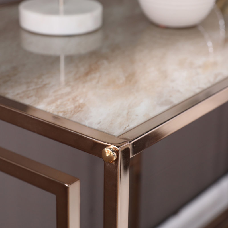 Faux Marble Console Table