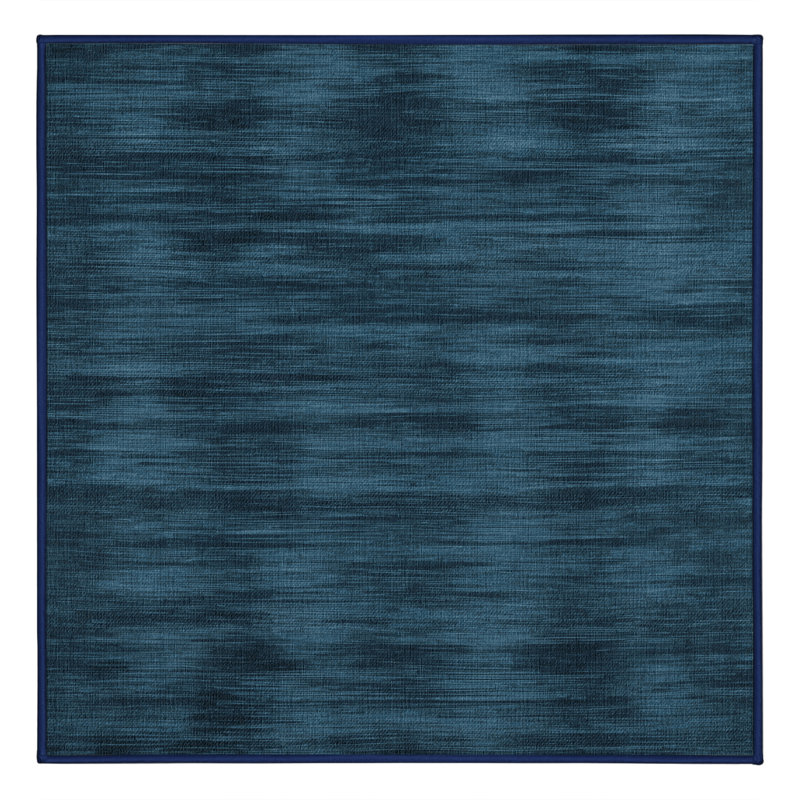 Machine Washable Solid Gray Area Rug, Square 8'