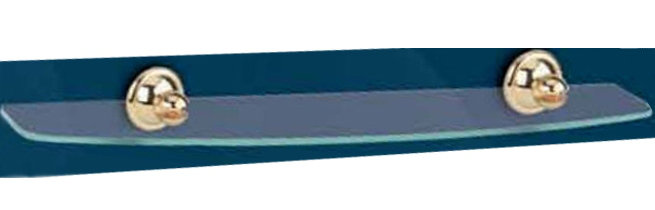 Yale Wall Shelf, Polished Brass