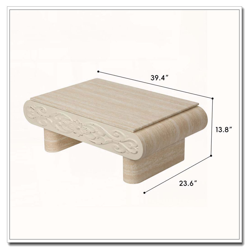 Table basse à plateau relevable Modern, Beige+yellow