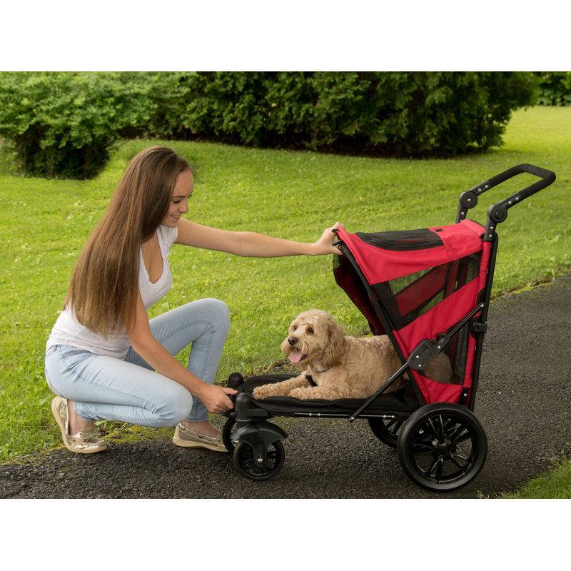 Foldable Pet Stroller, Candy Red