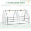 Arleon Mini Small Greenhouse Steel Frame PE Cover 180 x 90 x 90 cm White