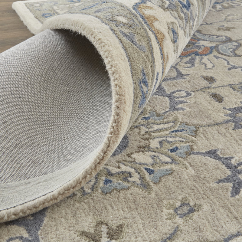 Craman Performance Hand Tufted Wool Floral Indoor Rug, Rectangle 2' x 3'