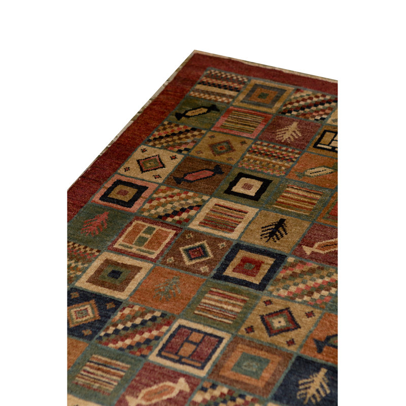 Tapis rouille de haute qualité noué à la main