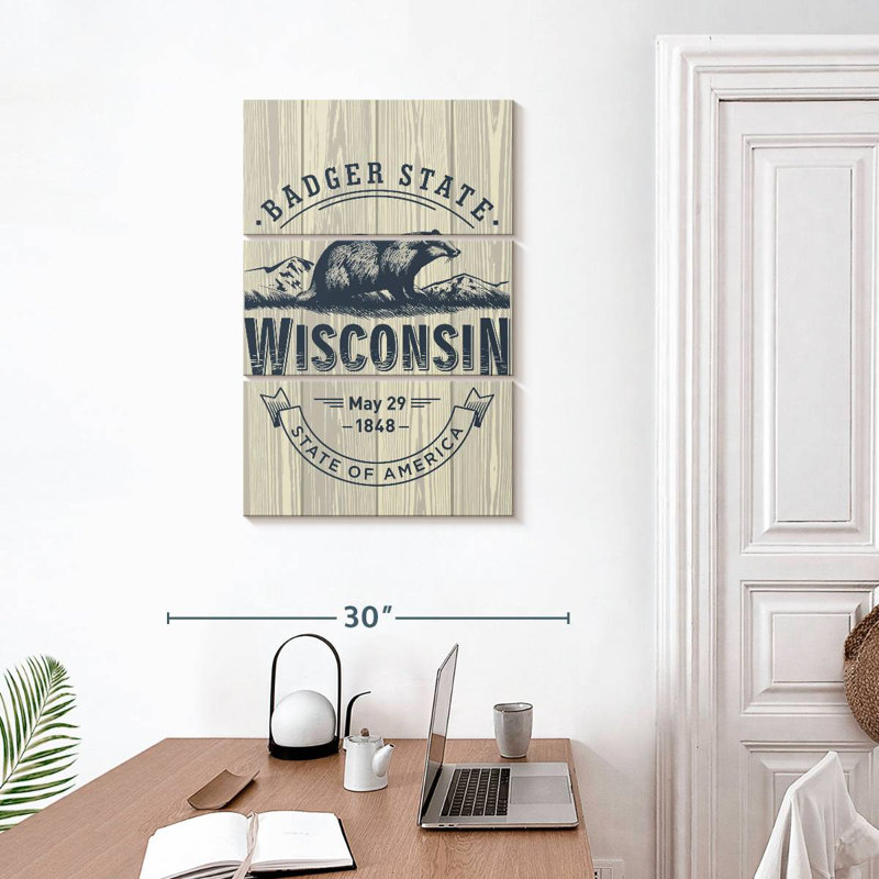 Badgers de Nicci Wisconsin, H 32 po x l 20 po