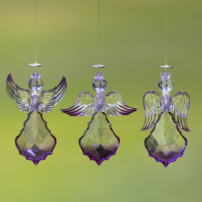 6 Pieces Assorted Purple Acrylic Angel Ornaments in 3 Styles -  Winston Porter, BC55DD4087DC4E1ABCA6061C21D21432